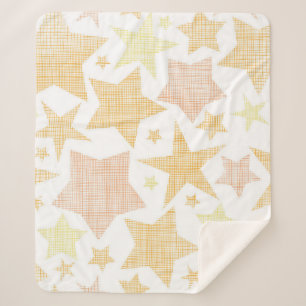 Stars pattern sherpa blanket