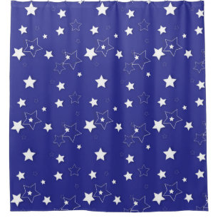 Stars pattern shower curtain