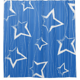 Stars pattern shower curtain