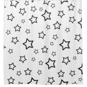 Stars pattern shower curtain