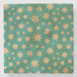 Stars pattern stone coaster