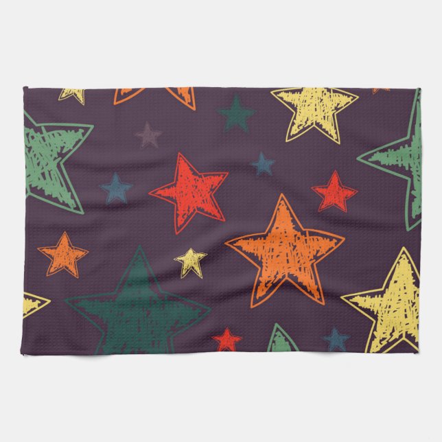 Stars pattern tea towel (Horizontal)