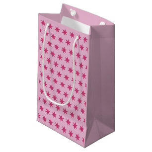 Stars Pattern Trending Colours Lilac Pink Maroon Small Gift Bag