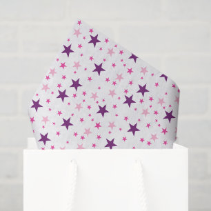 Stars pattern White Tissue Paper