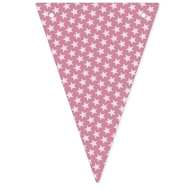 Stars pattern white transparent + your background bunting  (First Flag)