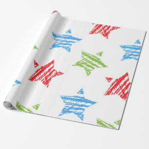 Stars pattern wrapping paper