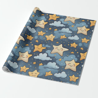 Stars pattern wrapping paper