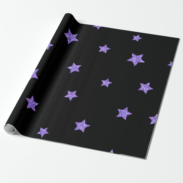 Stars pattern wrapping paper (Unrolled)