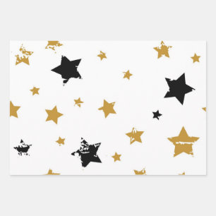 Stars pattern wrapping paper sheet