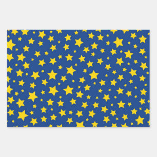 Stars pattern wrapping paper sheet