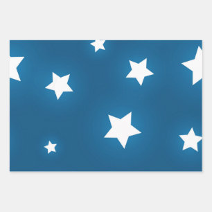 Stars pattern wrapping paper sheet