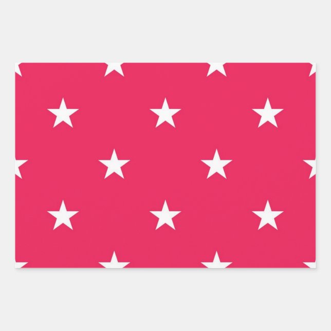 Stars pattern wrapping paper sheet (Front)