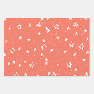 Stars pattern wrapping paper sheet