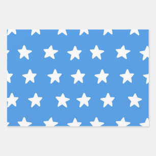 Stars pattern wrapping paper sheet