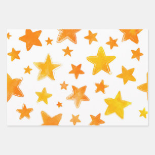 Stars pattern wrapping paper sheet