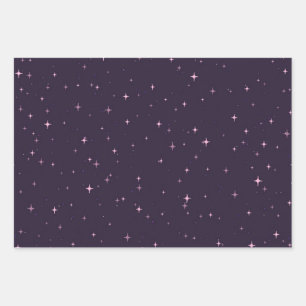 Stars pattern wrapping paper sheet