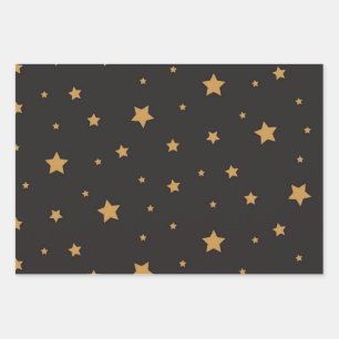 Stars pattern wrapping paper sheet