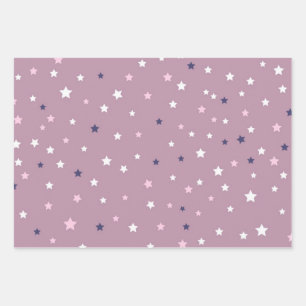 Stars pattern wrapping paper sheet