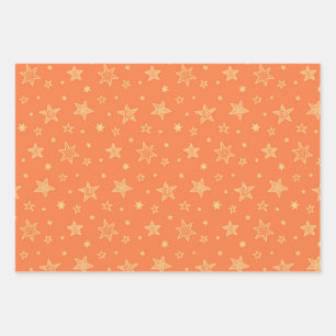 Stars pattern wrapping paper sheet