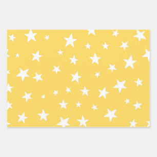 Stars pattern wrapping paper sheet