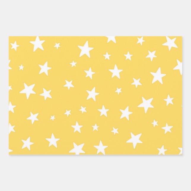 Stars pattern wrapping paper sheet (Front)