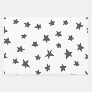 Stars pattern wrapping paper sheet