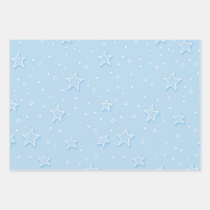Stars pattern wrapping paper sheet
