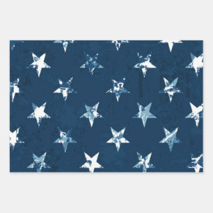 Stars pattern wrapping paper sheet