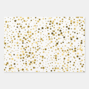 Stars pattern wrapping paper sheet