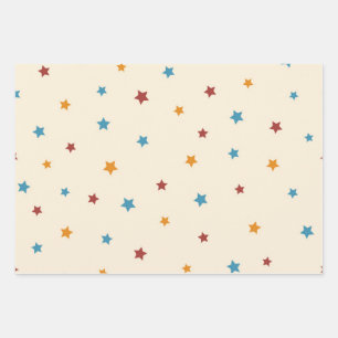 Stars pattern wrapping paper sheet