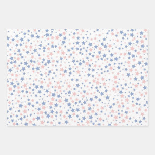 Stars pattern wrapping paper sheet