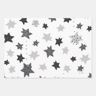 Stars pattern wrapping paper sheet