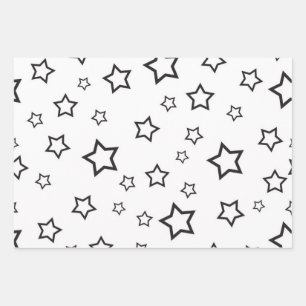 Stars pattern wrapping paper sheet