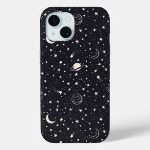 Stars & Planets Pattern iPhone 15 Case