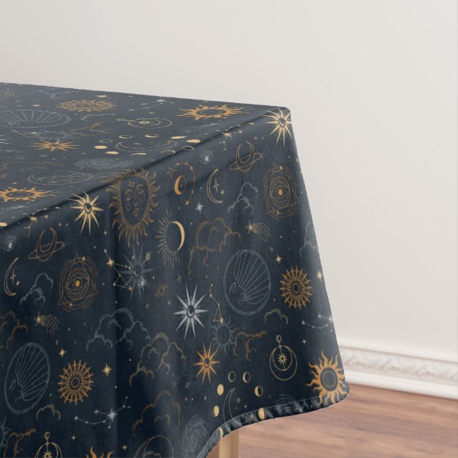 Stars & Planets Pattern Tablecloth (In Situ)