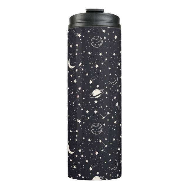 Stars & Planets Pattern Thermal Tumbler (Front)