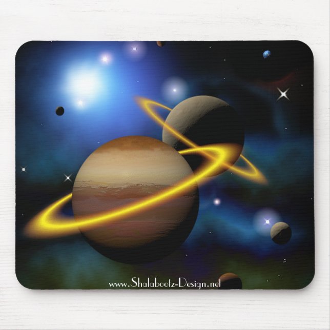 Stars Planets Space Mouse Mat (Front)