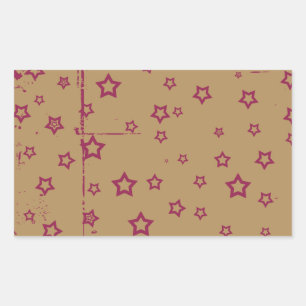 stars rectangular sticker