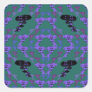 Stars Roses Square Sticker
