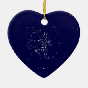 stars sagittarius ceramic tree decoration