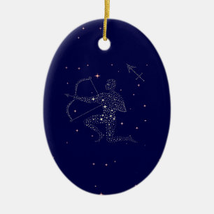stars sagittarius ceramic tree decoration