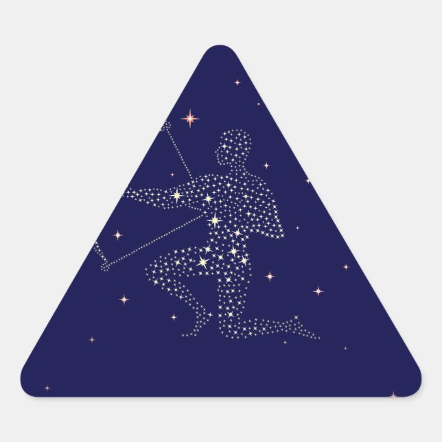 stars sagittarius triangle sticker (Front)