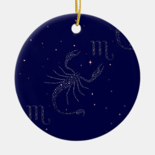 stars scorpio ceramic tree decoration