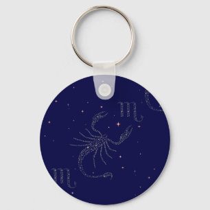stars scorpio key ring