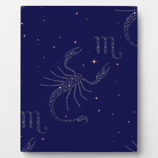 stars scorpio plaque