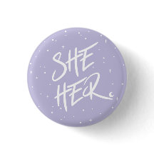 Stars She Her Pronouns in Lilac
