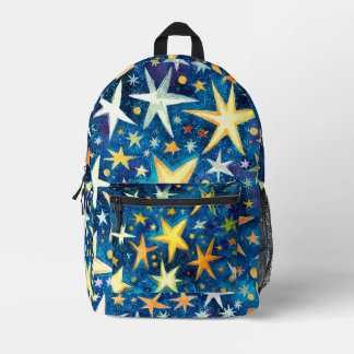 Stars Shine All Night #1005 Printed Backpack