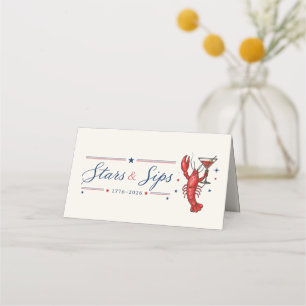 Stars & Sips Fourth of July Party Place Card