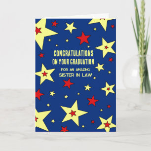 Stars Sister in Law Congratulations Graduation Card