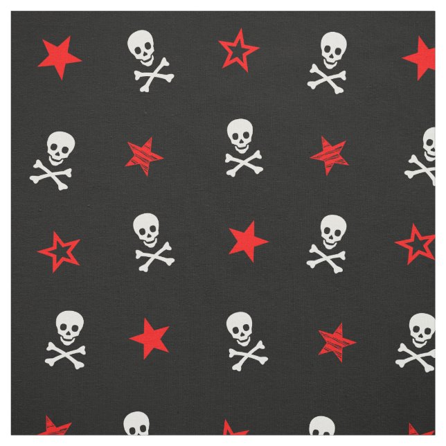 Stars & Skulls & Crossbones Fabric (Swatch)